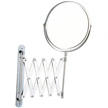 MSV Espejo DE Aumento X2 DE Metal Cromado, Acero, Plateado, 17 cm