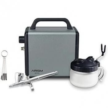 Kit de Aerografía Iniciante Sparmax Arism Mini con Compresor MAX-3 y Estación de Limpieza SCP-700 + 5 Cepillos