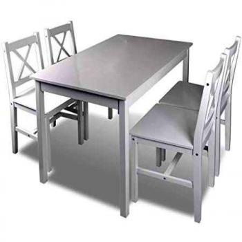5 Piece Dining Set White