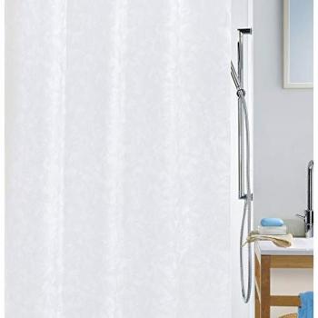 Cortina de Ducha Textil 100% Poliéster Porto 180x200cm Blanco Spirella