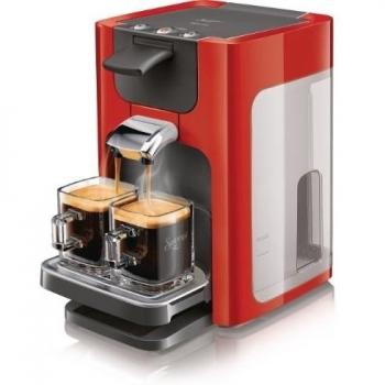 Philips Senseo Quadrante HD7863/82 - Cafetera de monodosis, color rojo