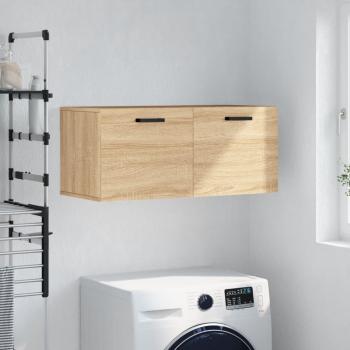 Armario de pared madera ingeniería roble Sonoma 80x36,5x35 cm Marrón