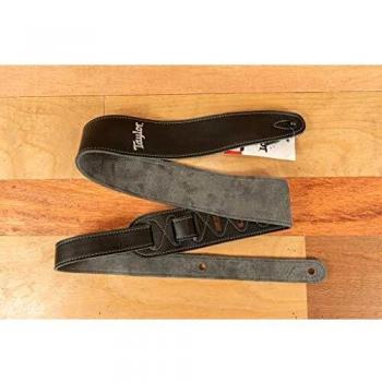 Taylor 2.5 Black Leather Suede Guitar Strap