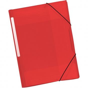 Grafoplás 04801251－Carpeta Folio Roja, de Polipropileno, con gomas 3 solapas