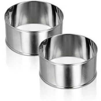 Metaltex Juego 2 Aros para EMPLATAR Ø8,5x4,2 CMS, Negro