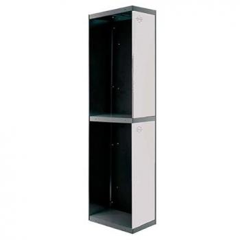 Taquilla SIMONLOCKER Profesional Desmontable Tandem 1/2 300 Adicional Antracita/Blanco 1800x300x500