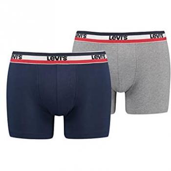 Bóxer Levi's Sportswear Logo de Algodón Orgánico Azul Marino y Gris (2 Unidades) - XL