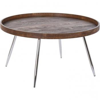 Mesa de café DKD Home Decor MDF Acero (78 x 78 x 41,5 cm)