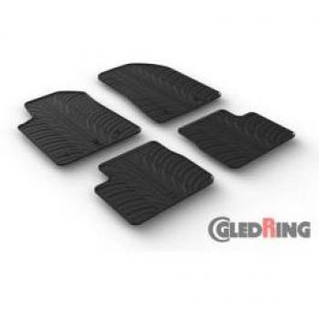 Alfombrillas de Goma Gledring 0566 Compatibles con Alfa Romeo Giulietta 2014- (Perfil T 4-Partes + Clips de Montaje)