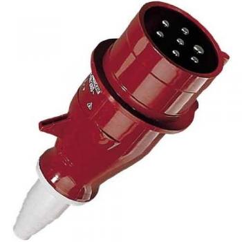 Mennekes 32A 7-Pin CEE Plug with IP44 Protection, 400V Red