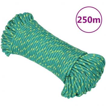 Cuerda de barco polipropileno 3 mm 250 m color verde