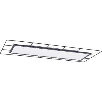 Plafón LED Lindby Khai, 120 x 50 cm, moderno, negro, hecho de aluminio, para salón y comedor