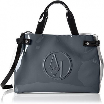 Armani Bolso asa de mano Gris 12x27x40 cm