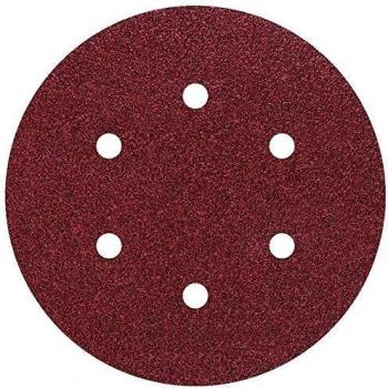 Flexovit 69957384686 Disco Papel, Velgrip, P64E, 60 Grano, 6 Hoyos, 150 mm Diámetro, Set de 100