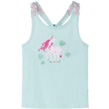 Camiseta de tirantes infantil verde menta claro 92