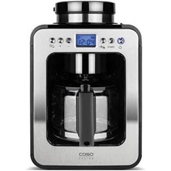 Caso 1848 Compact Electronic Coffee Maker with Grinder, LCD Display & Timer
