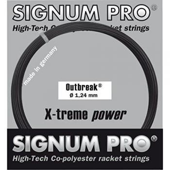 Signum Pro Outbreak garniture Raqueta de Tenis Cuerdas Tenis, Color Negro Negro Negro/Negro Talla:1,30 mm x 12 m