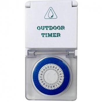 Silver Electronics 49403 Programador analógico 24 Horas IP44, Blanco, Diario
