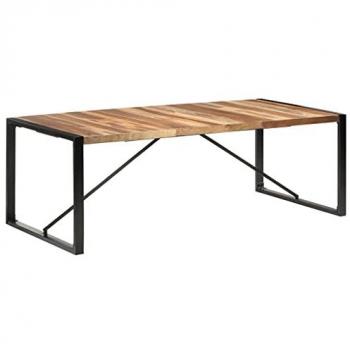 Mesa de comedor madera maciza y acabado sheesham 220x100x75 cm vidaXL