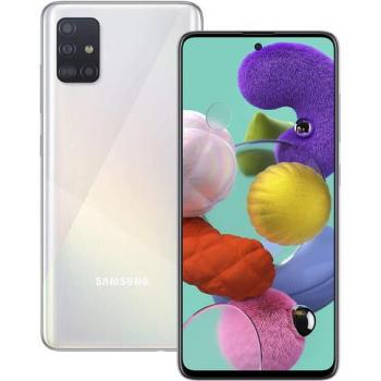 Smartphone Samsung Galaxy A51 128 GB, 4 GB RAM, Pantalla 6.5 Full HD+, Android 10, Single SIM, Blanco