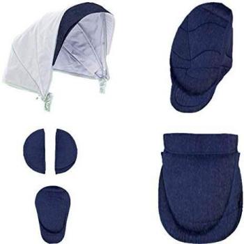 Chicco Urban Color Pack - Set de accesorios: capota + cubrepiernas + kit confort, color vaquero