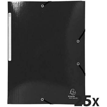Exacompta 425 g Iderama Carpeta de 3 solapas, color negro