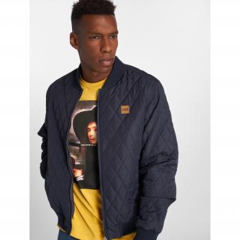 Urban Classics Men's Navy Diamond Quilted Nylon Jacket