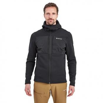 Montane Men's Fury XT Full Zip Fleece Hoodie - Black - Small