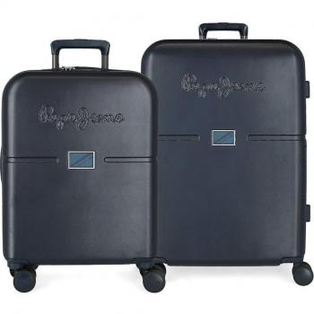 Pepe Jeans Accent Juego de Maletas Rígidas Azul Marino 55cm y 70cm con Capacidad de 116L