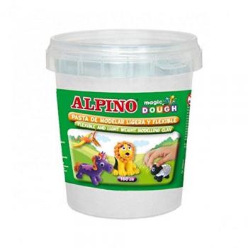 Alpino Magic Dough - Pasta de Modelar, 160 gramos, Color Blanco