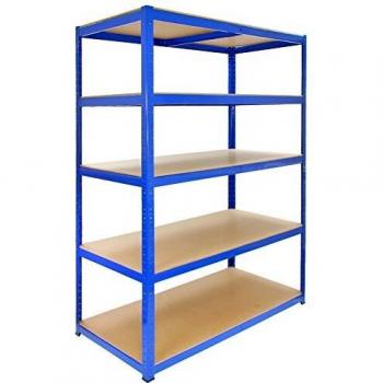Monster Racking - 9 Estanterías T-Rax de Acero Sin Tornillos Azules 120cm x 60cm x 180cm