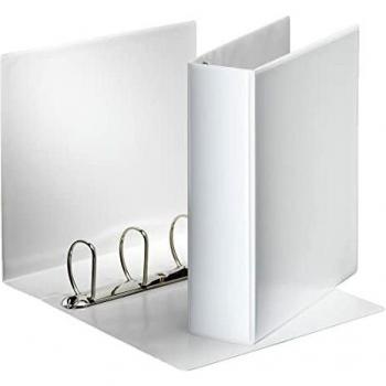 Classeur personnalisable Essentials A4, 4 anneaux, dos de 86, coloris blanc - Lot de 10