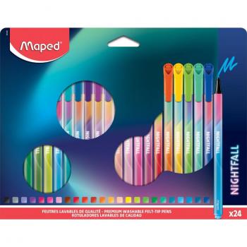 Rotuladores Maped Nightfall 24 colores