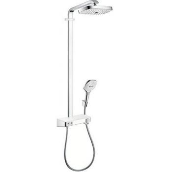 Hansgrohe 27126400 Raindance Select E 300 columna de ducha, 4 tipos de chorro, blanco/cromo