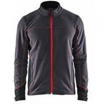 Blaklader XXL Micropolar Work Jacket - Dark Grey/Red