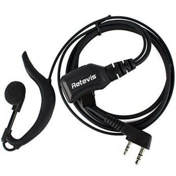 Retevis R111 Walkie Talkie Auricular con Micro 2 Pine G Tipo Pinganillo Compatible con Walkie Talkie RT24 RT22 RT5R RT27 RT28 RT617 RT618 RT619 Baofeng BF-888S Kenwood