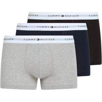 Pack de 3 Bóxers Tommy Hilfiger para Hombre, Algodón Elástico, Colores: Azul Marino, Negro y Gris, Talla S