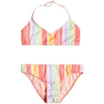 Bikini Roxy Ocean Treasure rosa blanco infantil 10
