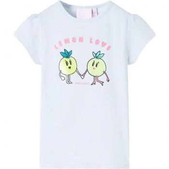 Camiseta infantil azul claro 116