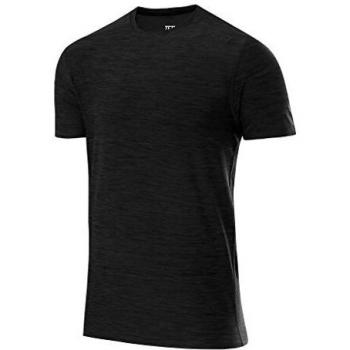 TCA Top De Running/Entrenamiento De Manga Corta Galaxy para Hombre - Negro, S
