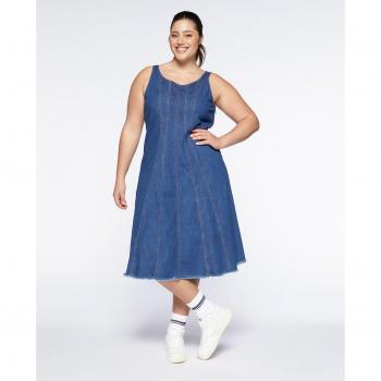 Vestido vaquero con cremallera lateral