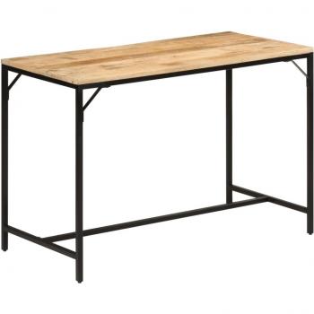 Mesa de comedor 110x55x75cm Madera maciza Mango áspero y hierro