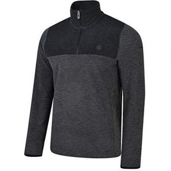 Dare 2b Obstinate Half Zip Marl Fleece with Stretch Binding to Cuffs Forro Polar, Hombre, Gris carbón/Negro, Small