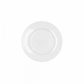Plato Llano Bidasoa Glacial Cerámica Blanco 16,5 cm Pack 12x