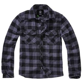 Brandit Kids Long Sleeve Check Shirt Black/Grey 170-176 cm