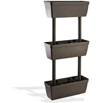 Art Plast ZA2184 Macetero Vertical de plástico 3 Niveles, Gris