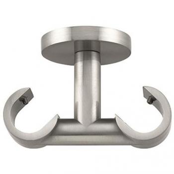 Barras de Cortina - Un Soporte Doble Barra Techo Estandar Acero INOX Diametro 30 Mm.