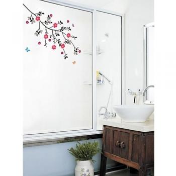 Ambiance-Live - Vinilo adhesivo decorativo para pared, lirios rosa y blanco