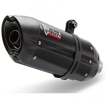 Escape homologado MIVV Suono en acero inoxidable negro con caperuza de carbono para Honda CB500F 2016-2018