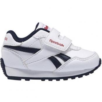 Reebok Royal Rewind Run Bebé Zapatillas Blancas Bajas Tipo Running con Detalles en Contraste y Cierre Adherente FTWBLA/VECNAV/VECRED